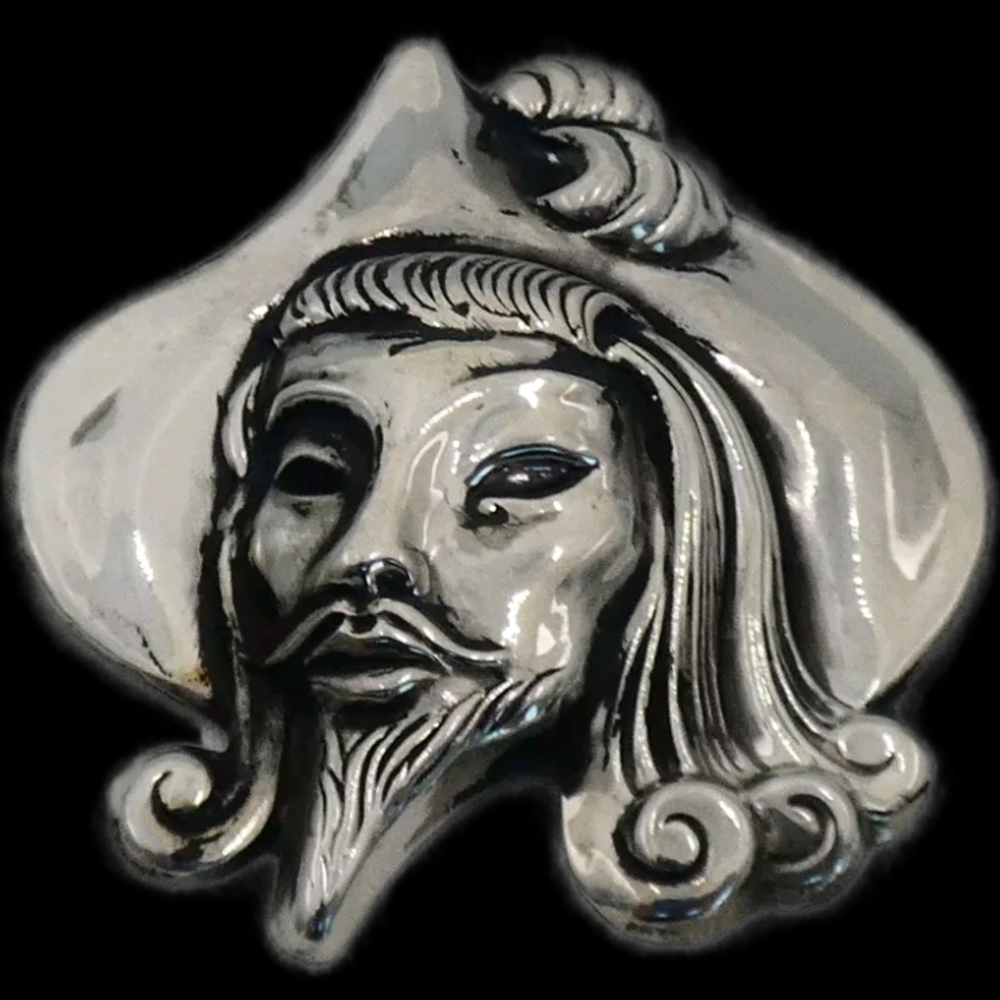 1940s Vintage Truart Signed 925 Sterling Silver Musketeer Brooch RARE